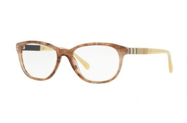 Image of Burberry BE2172 Single Vision Prescription Eyeglasses 3612-52 - Brown Gradient Striped Frame