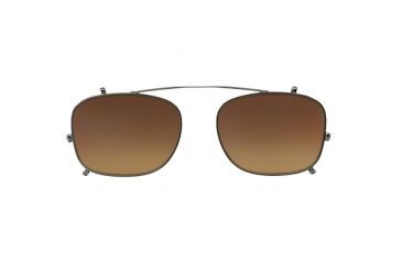 Image of Burberry BE2196C Clip-On Sunglasses 10031P-53 - Gunmetal Frame, Polar Brown Gradient Pink Lenses