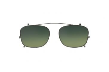 Image of Burberry BE2196C Clip-On Sunglasses 1003T4-55 - Gunmetal Frame, Polar Green Gradient Green Lenses