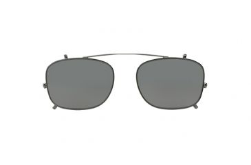 Image of Burberry BE2196C Clip-On Sunglasses 1003T8-53 - Gunmetal Frame, Polar Dark Grey Lenses