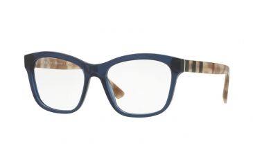Image of Burberry BE2227 Single Vision Prescription Eyeglasses 3603-54 - Blue Frame