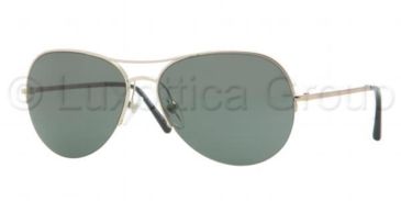Image of Burberry BE3060 Sunglasses 114571-5715 - Gold Frame, Green Lenses