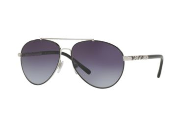 Image of Burberry BE3089 Single Vision Prescription Sunglasses BE3089-10058G-58 - Lens Diameter 58 mm, Frame Color Silver