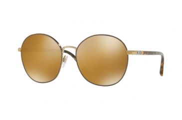 Image of Burberry BE3094 Progressive Prescription Sunglasses BE3094-11452O-56 - Lens Diameter 56 mm, Frame Color Light Gold