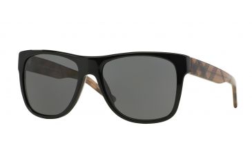Image of Burberry BE4112M Sunglasses 334687-5617 - Black Frame, Gray Lenses