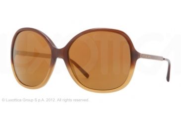 Image of Burberry BE4126 Single Vision Prescription Sunglasses BE4126-33696H-59 - Lens Diameter 59 mm, Frame Color Brown Gradient Hazelnut