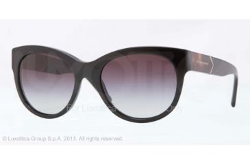 Image of Burberry BE4156 Sunglasses 30018G-53 - Black Frame, Gray Gradient Lenses