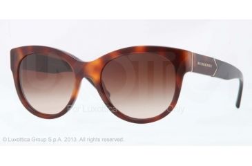Image of Burberry BE4156 Sunglasses 331613-53 - Havana Frame, Brown Gradient Lenses