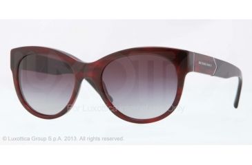 Image of Burberry BE4156 Sunglasses 33228G-53 - Red Havana Frame, Gray Gradient Lenses