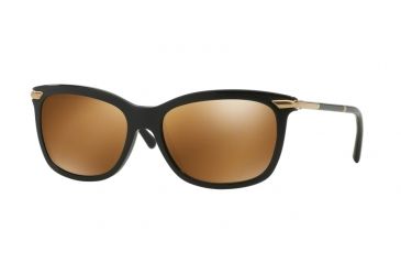 Image of Burberry BE4185 Sunglasses 30016H-57 - Black Frame, Brown Mirror Gold Lenses