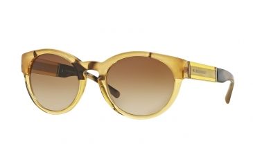 Image of Burberry BE4205 Progressive Prescription Sunglasses BE4205-356213-54 - Lens Diameter 54 mm, Frame Color Top Light Horn On Yellow