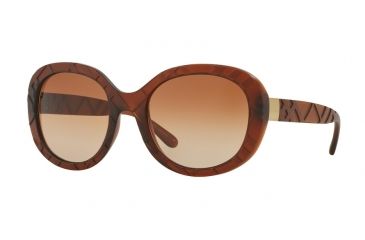 Image of Burberry BE4218 Sunglasses 358313-56 - Matte Brown Frame, Brown Gradient Lenses