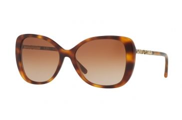 Image of Burberry BE4238F Sunglasses 331613-57 - Light Havana Frame, Brown Gradient Lenses