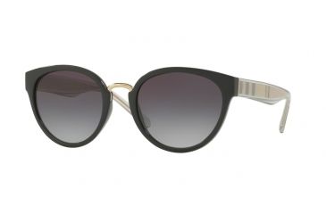 Image of Burberry BE4249 Sunglasses 30018G-53 - Black Frame, Grey Gradient Lenses