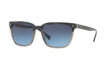 Image of Burberry BE4255 Sunglasses 3661S2-56 - Top Striped Blue On Grey Frame, Blue Gradient Lenses