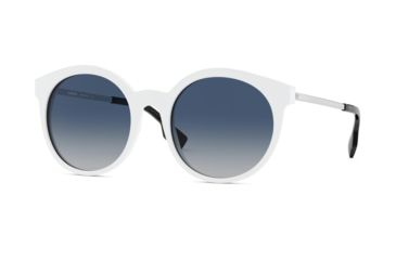Image of Burberry BE4296 Sunglasses 30074L-53 - , Light Grey Grad Light Blue Lenses