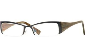 Image of Carmen Marc Valvo CM Carina SECM CARI00 Progressive Prescripton Eyeglasses - Black Amber SECM CARI005135 BK