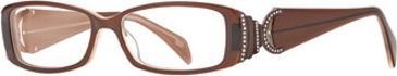 Image of Carmen Marc Valvo CM Mikki SECM MIKK00 Progressive Prescription Eyeglasses - Mink SECM MIKK005130 BN