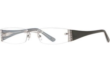 Image of Carmen Marc Valvo CM Nina SECM NINA00 Bifocal Prescription Eyeglasses - Silver Pearl SECM NINA005435 GM