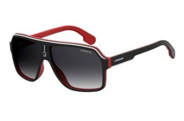 Image of Carrera 1001/S Bifocal Prescription Sunglasses CA1001S-0BLX-9O-6211 - Lens Diameter 62 mm, Frame Color Matte Black / Red