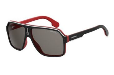 Image of Carrera 1001/S Bifocal Prescription Sunglasses CA1001S-0BLX-M9-6211 - Lens Diameter 62 mm, Frame Color Matte Black / Red