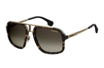 Image of Carrera 1004/S Single Vision Prescription Sunglasses CA1004S-02IK-HA-5720 - Frame Color Havana Gold, Lens Diameter 57 mm