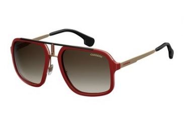 Image of Carrera 1004/S Single Vision Prescription Sunglasses CA1004S-0AU2-HA-5720 - Frame Color Red / Gold, Lens Diameter 57 mm