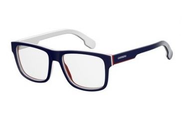 Image of Carrera 1101/V Single Vision Prescription Eyeglasses CA1101V-00BP-5517 - Blue White Striped Frame, Lens Diameter 55mm, Distance Between Lenses 17mm