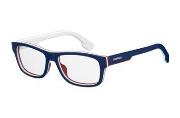 Image of Carrera 1102/V Eyeglass Frames CA1102V-00BP-5616 - Blue White Striped Frame, Lens Diameter 56mm, Distance Between Lenses 16mm