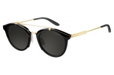 Image of Carrera 126/S Progressive Prescription Sunglasses CA126S-06UB-NR-4922 - Lens Diameter 49 mm, Frame Color Shiny Black-Gold