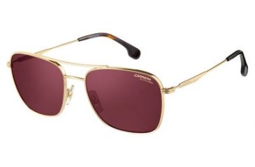 Image of Carrera 130/S Sunglasses CA130S-006J-W6-5819 - Gold Havana Frame, Burgundy Polarized Lenses, Lens Diameter 58mm, Distance Between Lenses 19mm