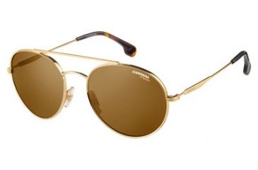 Image of Carrera 131/S Single Vision Prescription Sunglasses CA131S-006J-70-5619 - Frame Color Gold Havana, Lens Diameter 56 mm