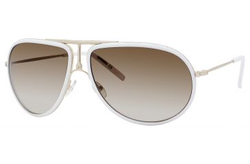 Image of Carrera 15/S Sunglasses CA15S-0K0U-CC-6314 - Gold / White Frame, Brown Gradient Lenses, Lens Diameter 63mm, Distance Between Lenses 14mm