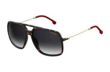Image of Carrera 155/S Sunglasses CA155S-0086-9O-6214 - Dark Havana Frame, Dark Gray Gradient Lenses, Lens Diameter 62mm, Distance Between Lenses 14mm