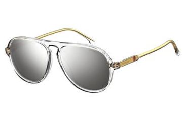 Image of Carrera 198/S Sunglasses CA198S-0900-T4-5714 - Crystal Frame, Silver Mirror Lenses, Lens Diameter 57mm, Distance Between Lenses 14mm