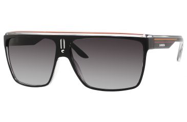 Image of Carrera 22/S Sunglasses CA22S-0XAK-9O-6312 - Shiny Black / Black Frame, Dkgray Gradient Lenses, Lens Diameter 63mm, Distance Between Lenses 12mm