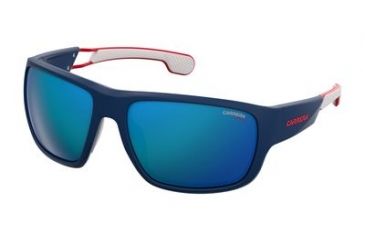 Image of Carrera 4006/S Bifocal Prescription Sunglasses CA4006S-0RCT-Z0-6317 - Frame Color Matte Blue, Lens Diameter 63 mm