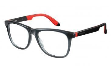 Image of Carrera 4400 Eyeglass Frames CA4400-0HBE-5318 - Gray Black Red Frame, Lens Diameter 53mm, Distance Between Lenses 18mm