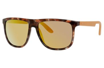 Image of Carrera 5003/S Sunglasses CA5003S-0DES-SQ-5816 - Havana Dark Pink Frame, Multilayer Gold Lenses, Lens Diameter 58mm, Distance Between Lenses 16mm