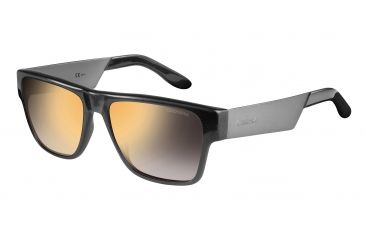 Image of Carrera 5014/S Sunglasses CA5014S-08QB-VD-5517 - Black Iridescent Frame, Gray Sf Flshgld Lenses, Lens Diameter 55mm, Distance Between Lenses 17mm