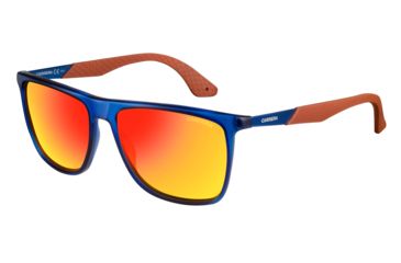Image of Carrera 5018/S Single Vision Prescription Sunglasses CA5018S-0MJA-UZ-5616 - Frame Color Blue, Lens Diameter 56 mm