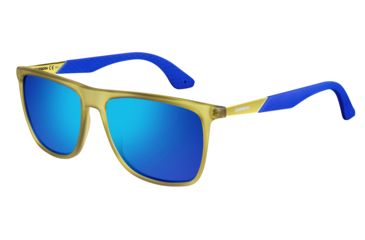 Image of Carrera 5018/S Single Vision Prescription Sunglasses CA5018S-0MJC-Z0-5616 - Lens Diameter 56 mm, Frame Color Cedar Blue