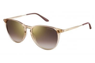 Image of Carrera 5030/S Sunglasses CA5030S-0QVU-QH-5418 - Beige/gold Frame, Brown Mirror Gold Shaded Lenses, Lens Diameter 54mm, Distance Between Lenses 18mm