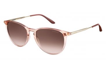 Image of Carrera 5030/S Sunglasses CA5030S-0QW1-NH-5418 - Pink Gold Frame, Brown Mirror Gold Lenses, Lens Diameter 54mm, Distance Between Lenses 18mm