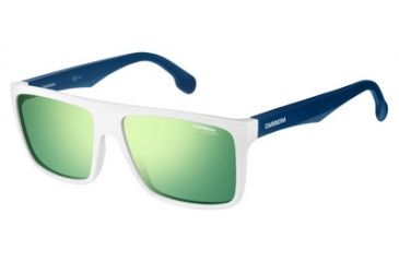 Image of Carrera 5039/S Single Vision Prescription Sunglasses CA5039S-0WWK-Z9-5816 - Lens Diameter 58 mm, Frame Color Matte White Blue