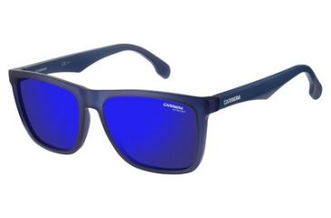 Image of Carrera 5041/S Single Vision Prescription Sunglasses CA5041S-0RCT-XT-5616 - Frame Color Matte Blue, Lens Diameter 56 mm
