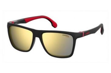 Image of Carrera 5047/S Sunglasses CA5047S-0003-K1-5617 - Matte Black Frame, Brown Gold Sp Lenses, Lens Diameter 56mm, Distance Between Lenses 17mm