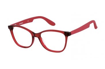 Image of Carrera 5501 Eyeglass Frames CA5501-0BDA-5217 - Burgundy Matte Red Frame, Lens Diameter 52mm, Distance Between Lenses 17mm