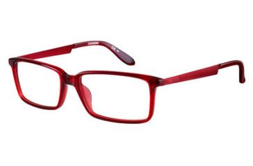 Image of Carrera 5514 Eyeglass Frames CA5514-00PD-5416 - Transparent / Red Frame, Lens Diameter 54mm, Distance Between Lenses 16mm