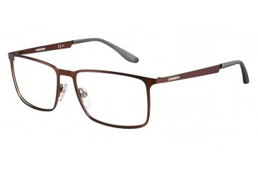 Image of Carrera 5525 Eyeglass Frames CA5525-0GJI-5516 - Matte Dark Brown Frame, Lens Diameter 55mm, Distance Between Lenses 16mm